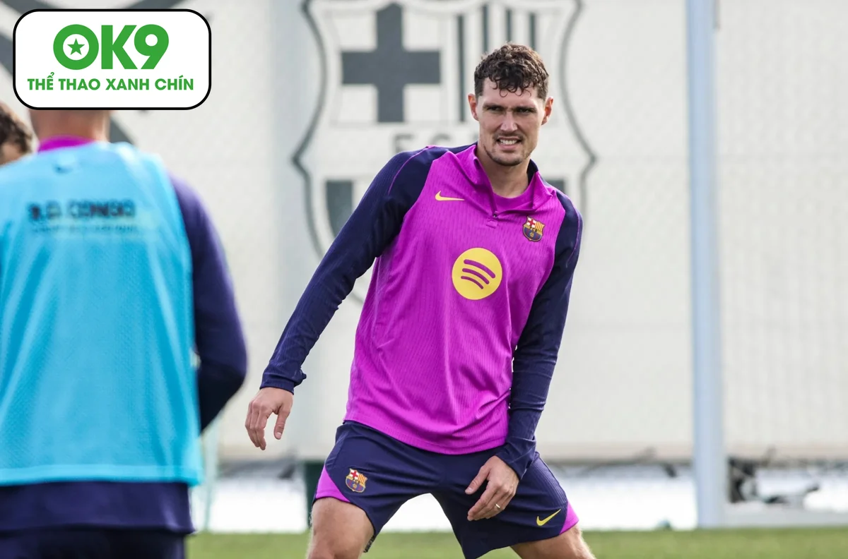 Barcelona xác nhận chấn thương dây chằng nghiêm trọng của Andreas Christensen trong buổi tập bóng đá.
