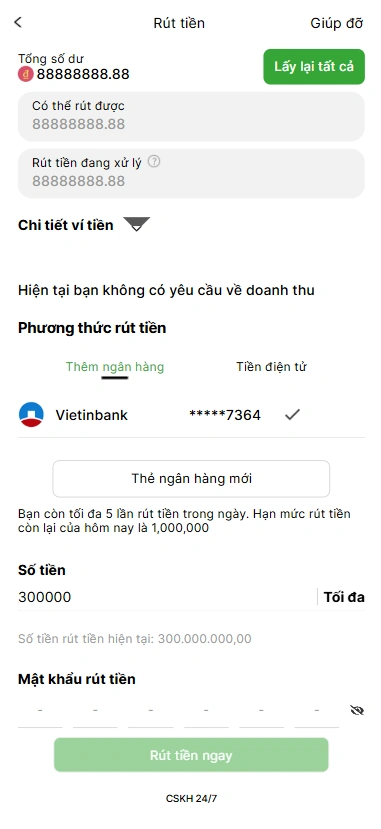 Hướng dẫn rút tiền từ nhà cái OK9